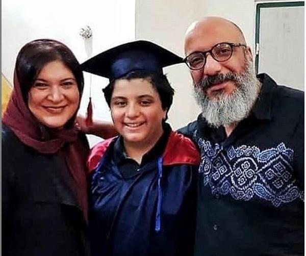 عکس امیر جعفری با خانواده