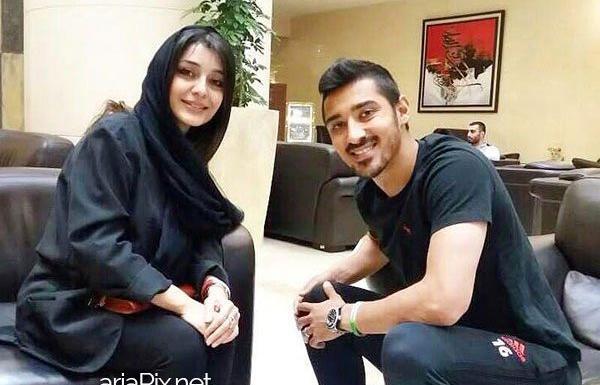 عکس ساره بیات با شوهرش