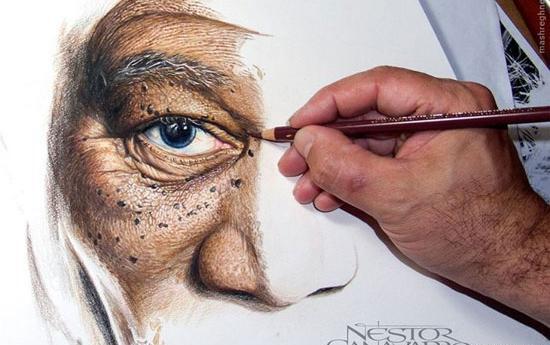 عکس نقاشی با مداد رنگی