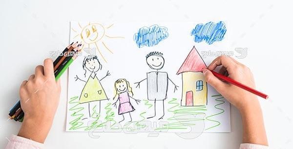 عکس نقاشی با مداد رنگی
