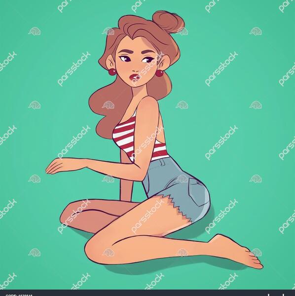 عکس نقاشی زن نشسته
