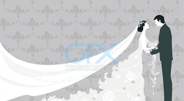 عکس دانلود وکتور عروس و داماد