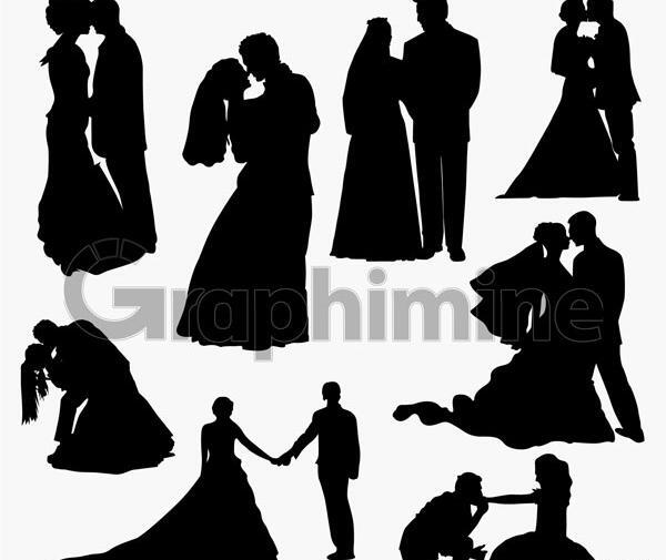 عکس دانلود وکتور عروس و داماد