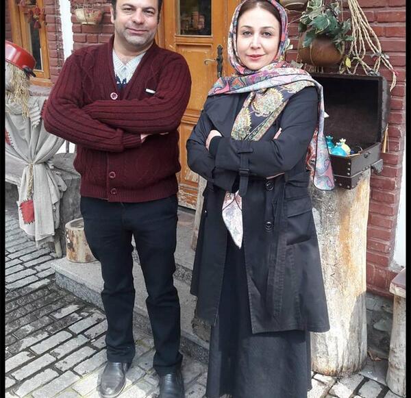 عکس مینا هاشمی و همسرش