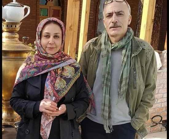 عکس مینا هاشمی و همسرش