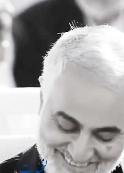 عکس حاج قاسم سلیمانی با لبخند
