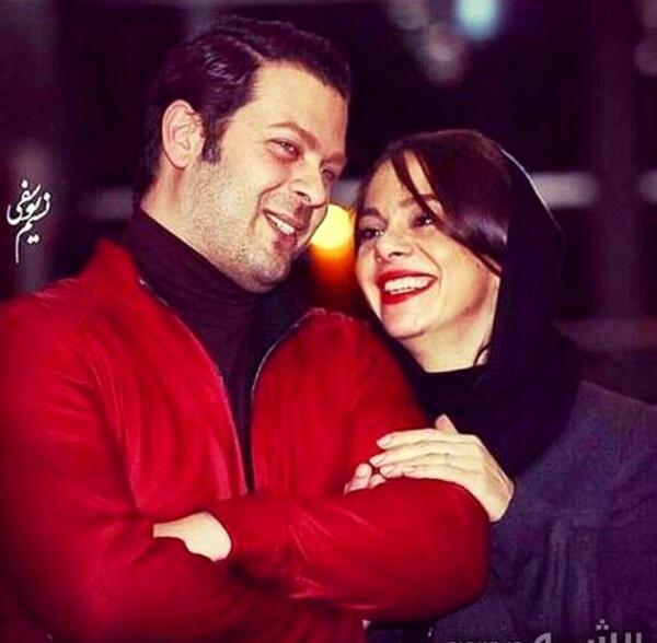 عکس عاشقانه پژمان بازغی و همسرش