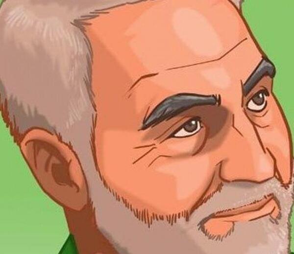 عکس سردار سلیمانی جهت نقاشی
