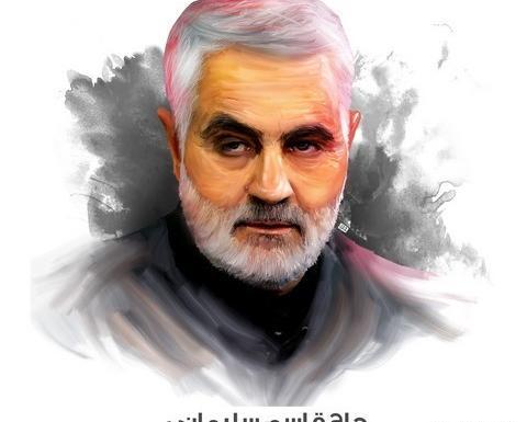 عکس سردار سلیمانی جهت نقاشی