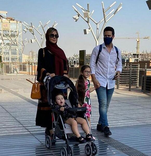 عکس شاهرخ استخری با فرزندانش