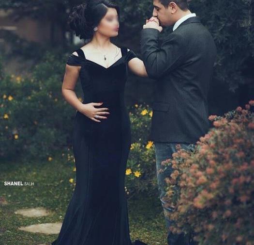 ژست عکس دونفره با لباس مجلسی