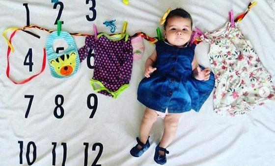 عکس چهارمین ماهگرد نوزاد