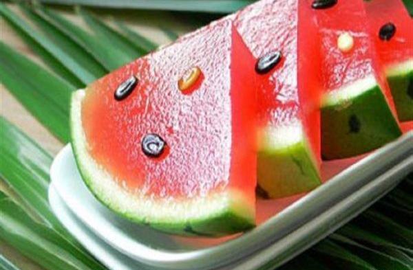 عکس ژله طرح هندوانه