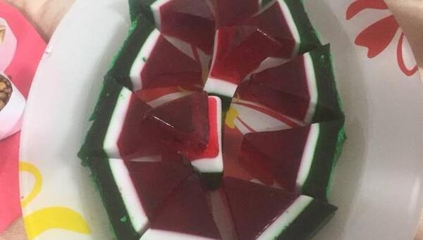 عکس ژله طرح هندوانه
