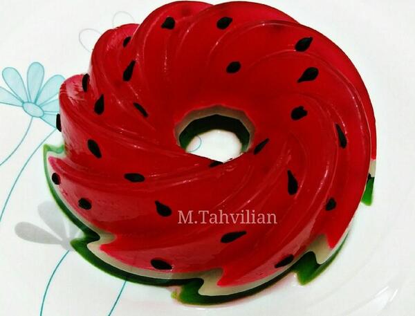 عکس ژله طرح هندوانه