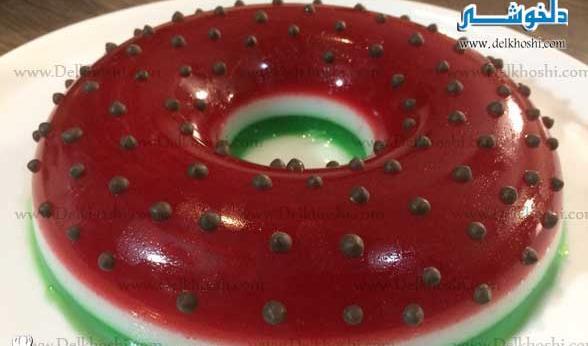 عکس ژله طرح هندوانه