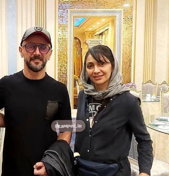 عکس امین حیایی همسرش نیلوفر خوش خلق