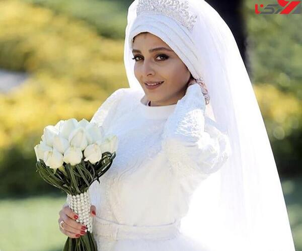 عکس ساره بیات با لباس عروس