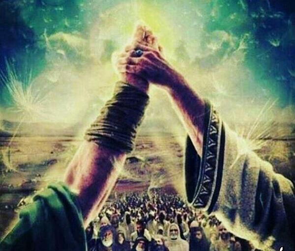 عکس امام علی با پیامبر