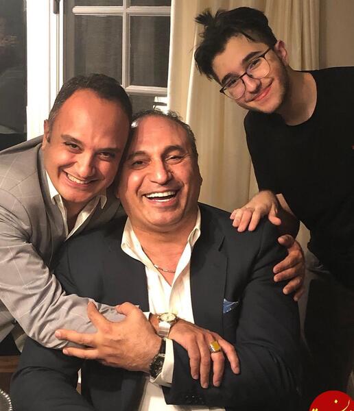 عکس حمید فرخ نژاد با پسرش