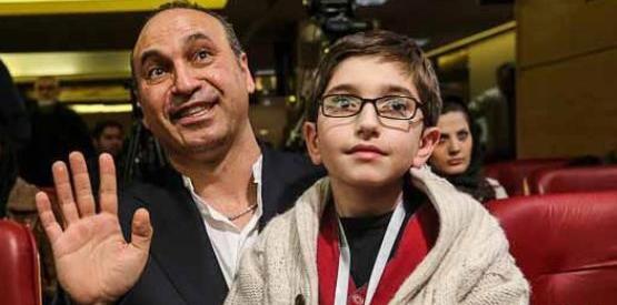 عکس حمید فرخ نژاد با پسرش