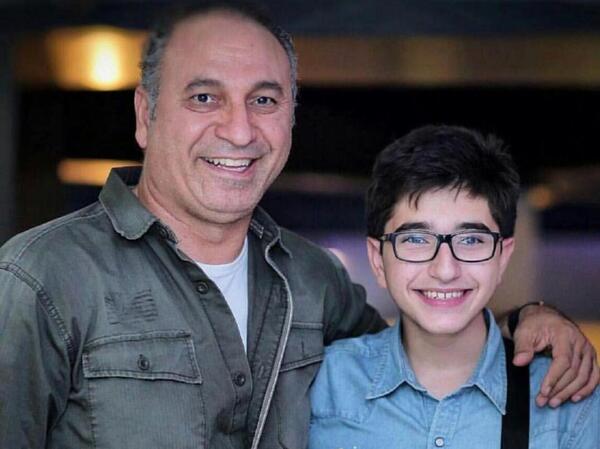 عکس حمید فرخ نژاد با پسرش