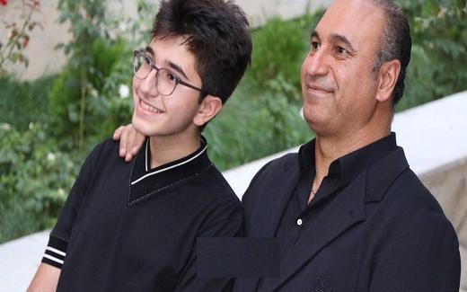 عکس حمید فرخ نژاد با پسرش