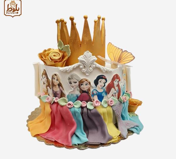 عکس کیک تولد دخترانه پرنسس های دیزنی