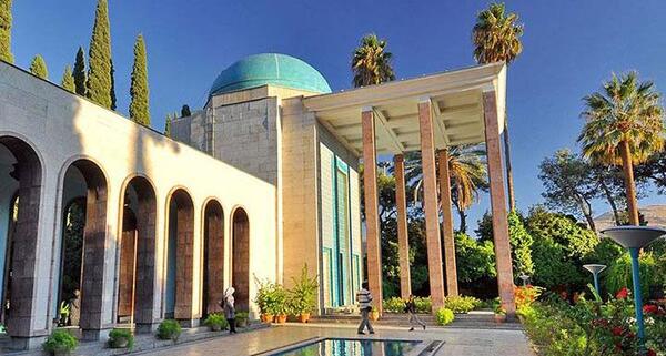 عکس سنگ قبر سعدی
