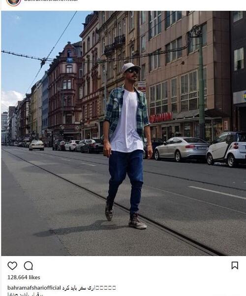 عکس بهرام افشاری در خارج