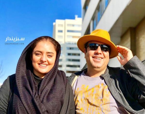 عکس علی اوجی در کنار همسرش