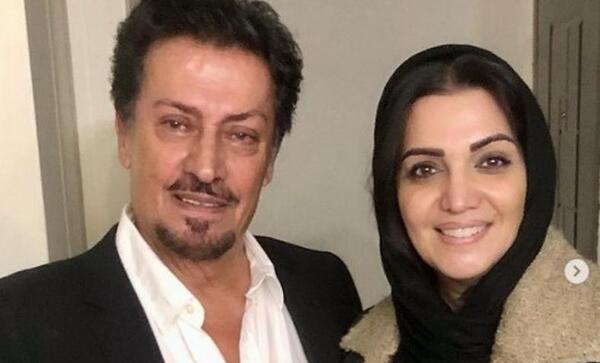 عکس الهام پاوه نژاد با همسرش