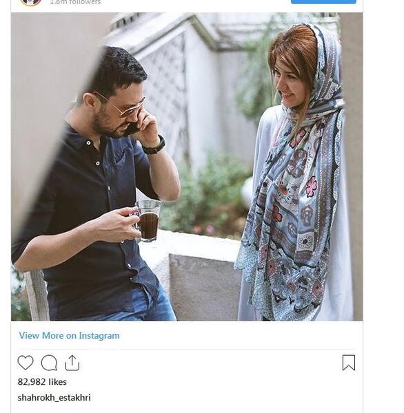 عکس شاهرخ استخری و خواهرش