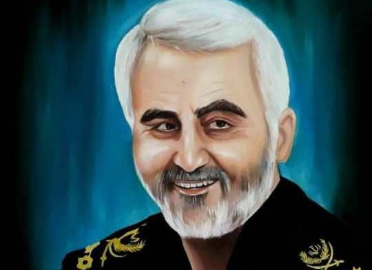عکس تصویر حاج قاسم سلیمانی نقاشی