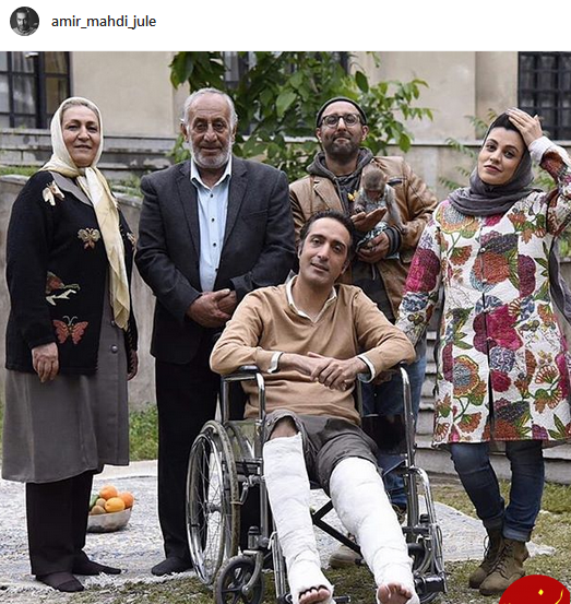 عکس امیرمهدی ژوله و دخترش