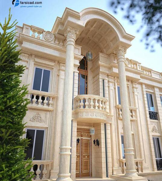 عکس سنگ نمای خانه ویلایی