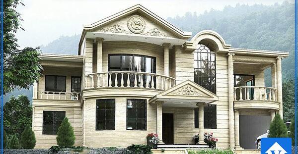 عکس سنگ نمای خانه ویلایی