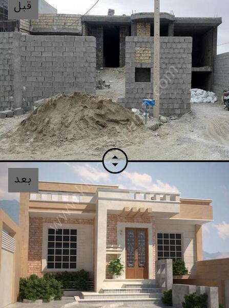 عکس سنگ نمای خانه ویلایی