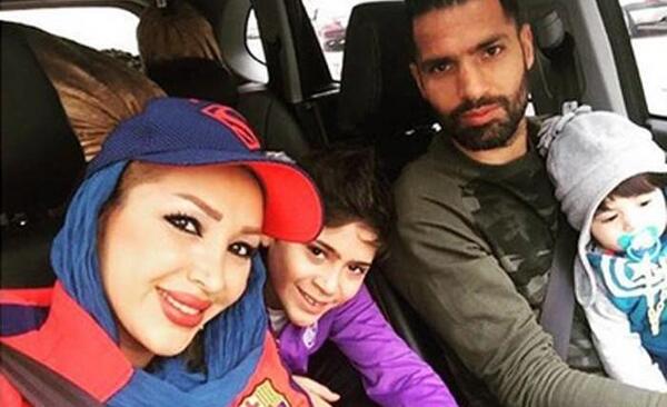 عکس علی صادقی با فرزندانش