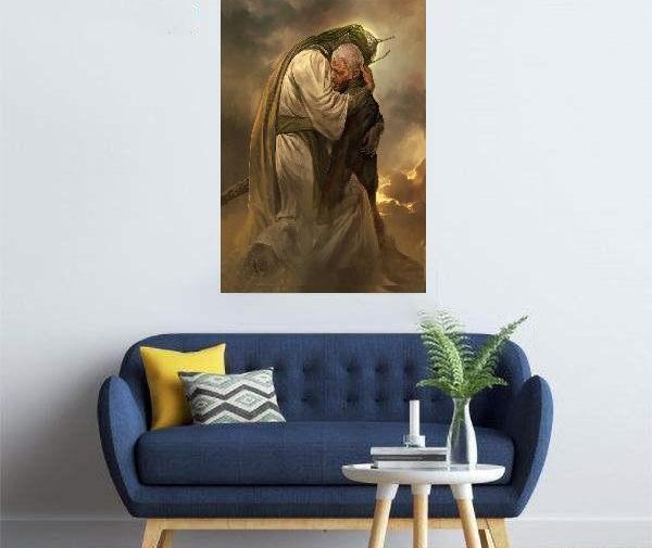 عکس سلیمانی در آغوش امام حسین