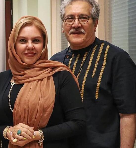 عکس از افسانه چهره آزاد و همسرش