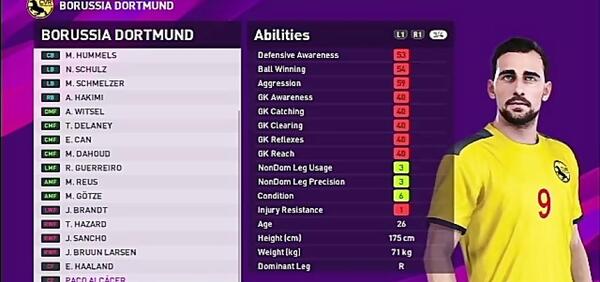 عکس تیم دورتموند در pes 2021