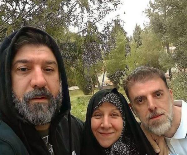 عکس علی انصاریان در کنار مادرش