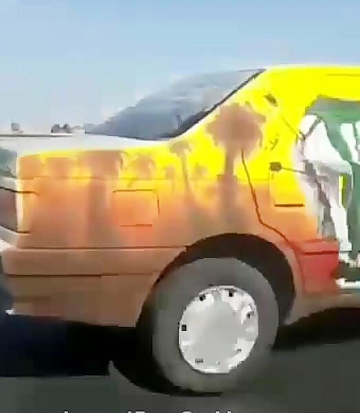 عکس محرمی روی ماشین