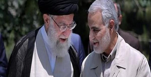 عکس حاج قاسم سلیمانی و رهبر