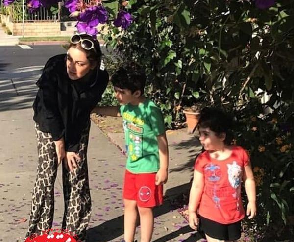 عکس شیلا خداداد با همسر و فرزندان