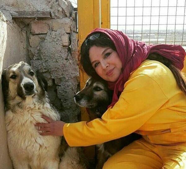 عکس شهره سلطانی با سگ