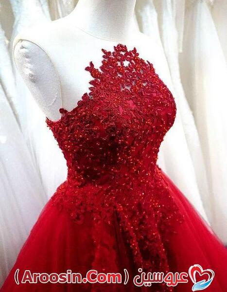 عکس لباس عروس ایرانی خوشگل قرمز