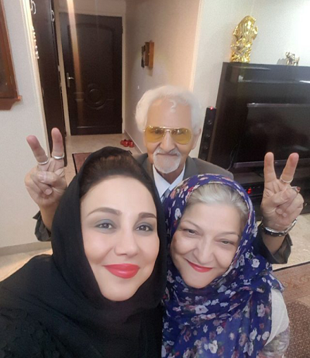 عکس بهنوش بختیاری و پدر و مادرش