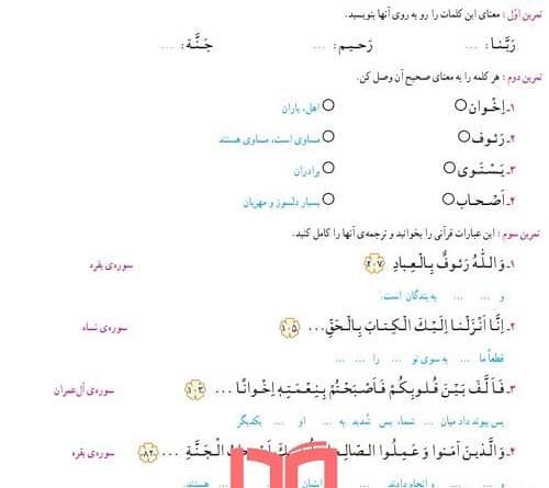 عکس قران ششم صفحه ی ۸۶